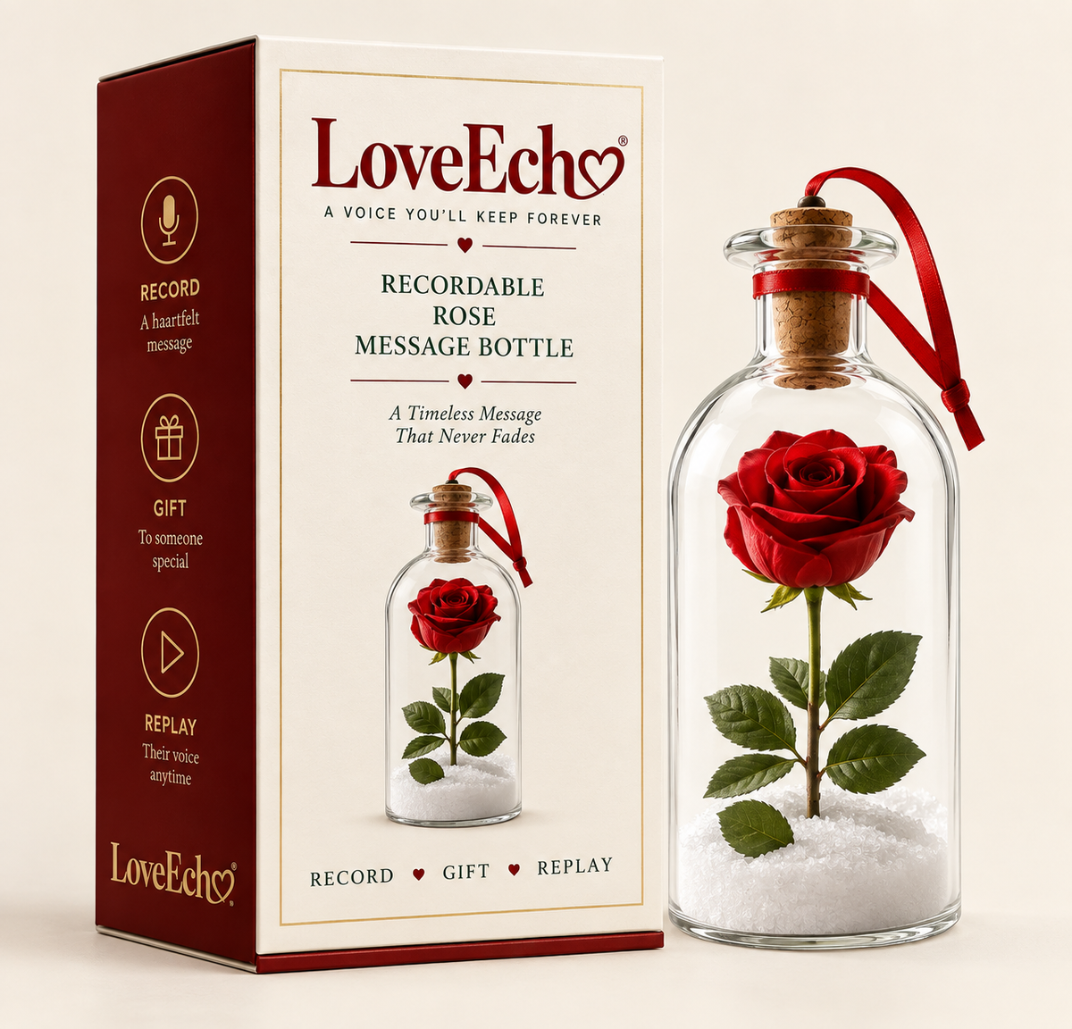 LoveEcho™ Recordable Christmas Message Bottle